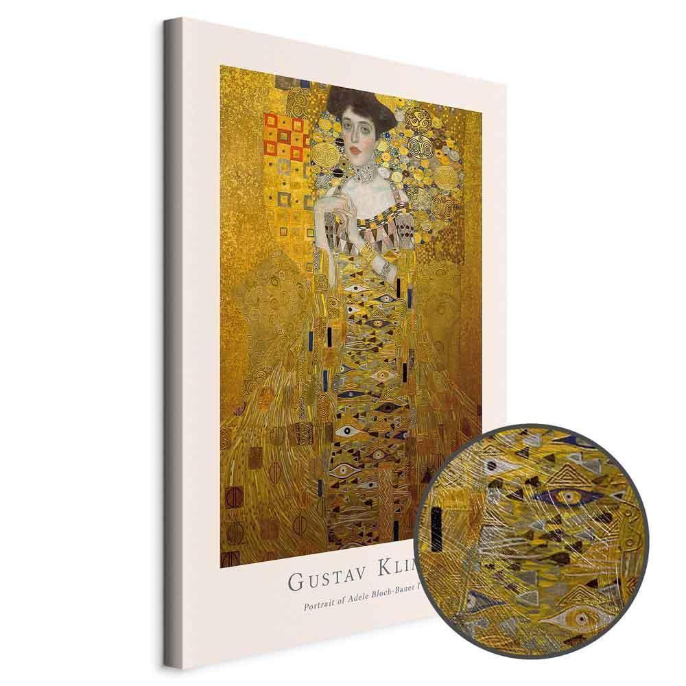Leinwandbild - Gustav Klimt - Portrait of Adele Bloch (1 Part) Vertical