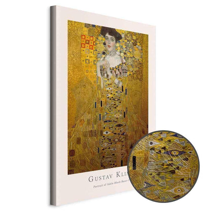 Leinwandbild - Gustav Klimt - Portrait of Adele Bloch (1 Part) Vertical