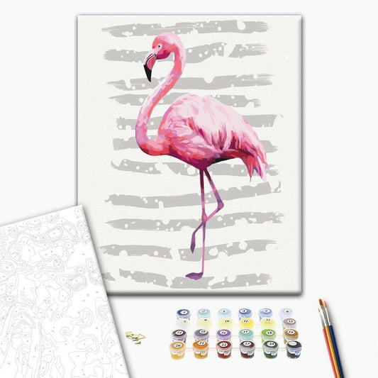 Malen nach Zahlen - Beautiful Flamingo