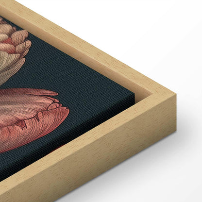 Leinwandbild - Flowers on a turquoise background