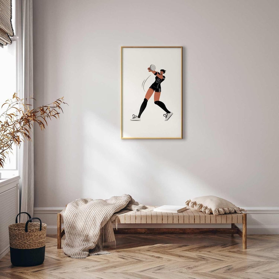 Poster - Illustration - Female Volleyball Team Player Artgeist