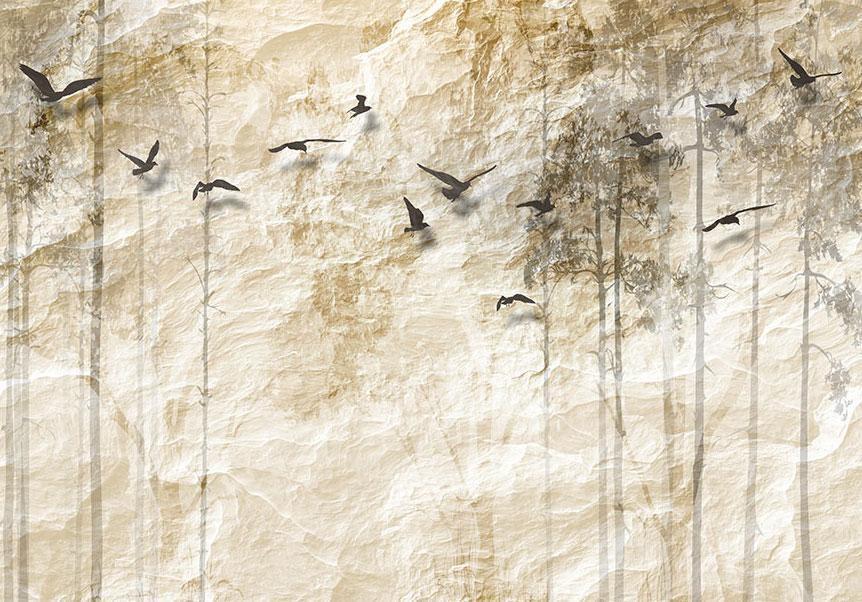 Fototapete „Paper World“ – Künstlerische Wandgestaltung mit Papierstruktur