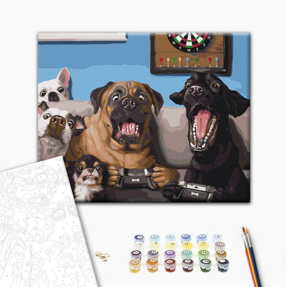 Malen nach Zahlen - Doggy players