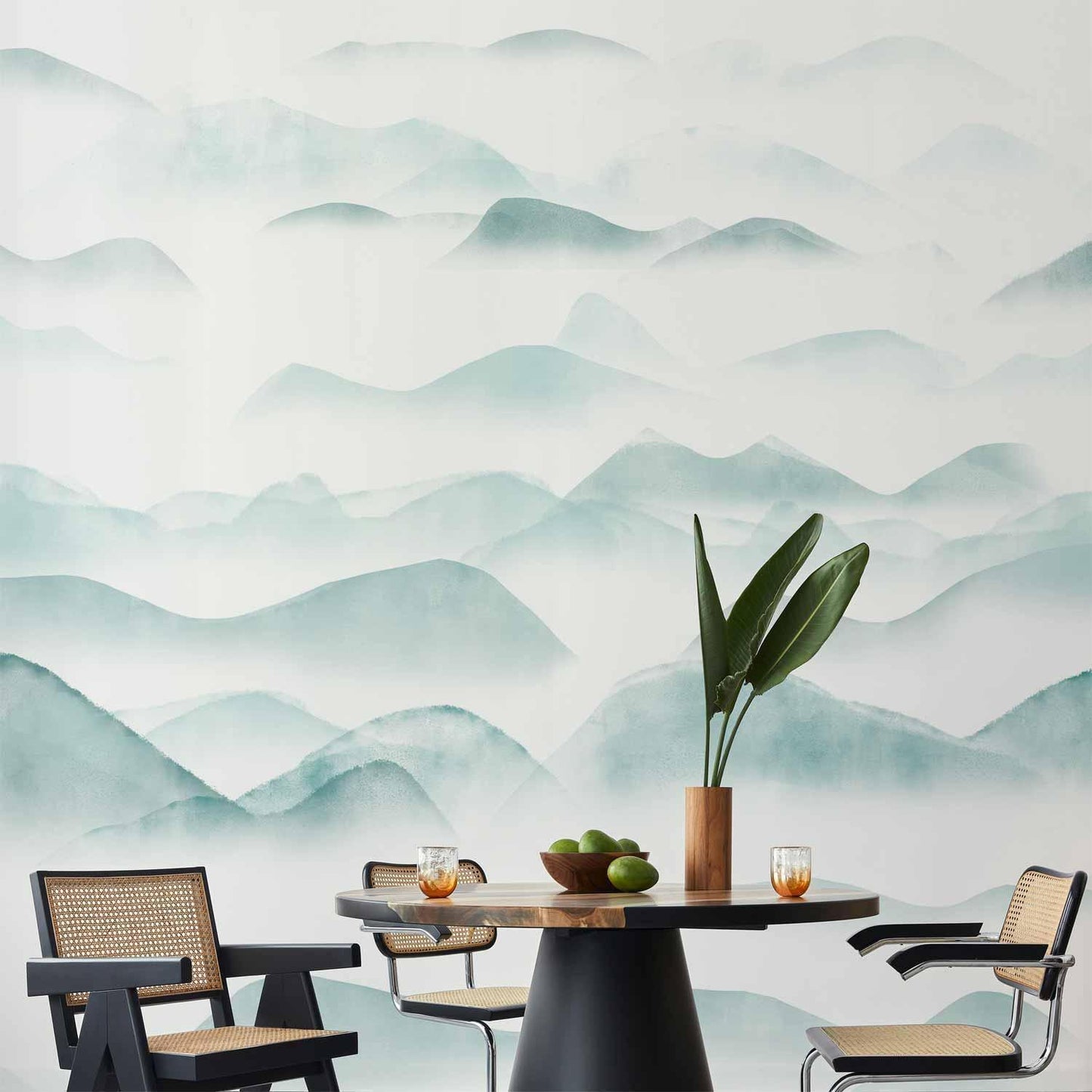 Fototapete - Mountains in the Fog