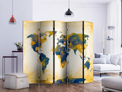 Paravent - Map of the World - Sun and sky II Artgeist