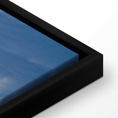 Leinwandbild - Aerial Landscapes: Rays Lighting Up Fluffy Cloud Formations