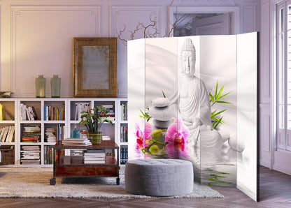 Paravent - Buddha and Orchids II Artgeist