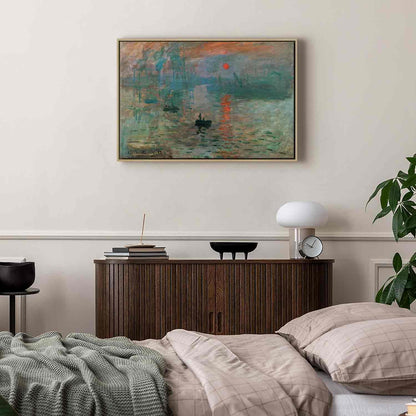 Leinwandbild - Impression, Sunrise - Claude Monet’s Painted Landscape of the Port Artgeist