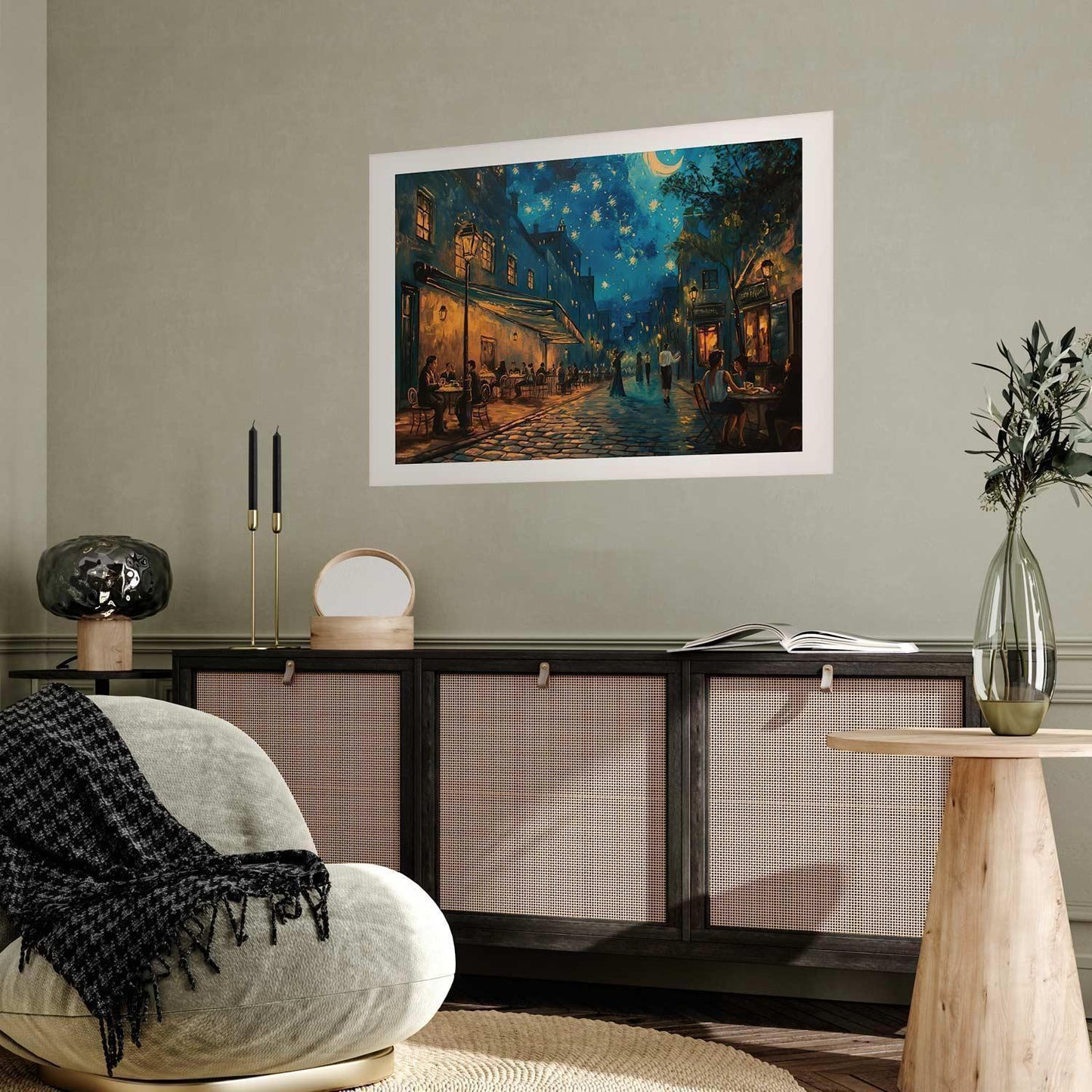 Poster - Paris street – a painting inspired by Vincent van Gogh's style