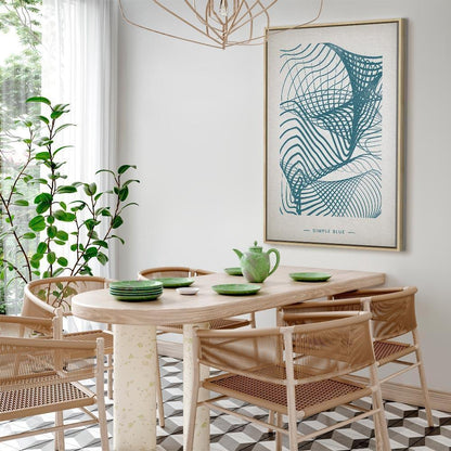 Leinwandbild - Simple Blue (1 Part) Vertical