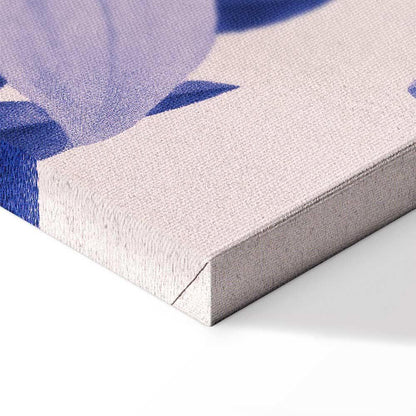 Leinwandbild - Beauty in the Eyes - Inspirational Quote with Pink Bust and Flowers