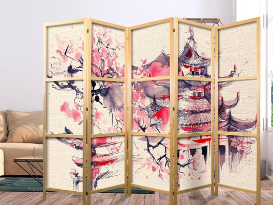 Japanischer Raumteiler „In a Temple“ – Stilvolle Raumtrennung mit fernöstlichem Flair sawelt.eu
