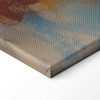 Leinwandbild - Flowery bench - impressionist painting full of flowers