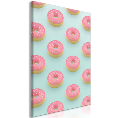 Leinwandbild - Pastel Donuts (1 Part) Vertical Artgeist