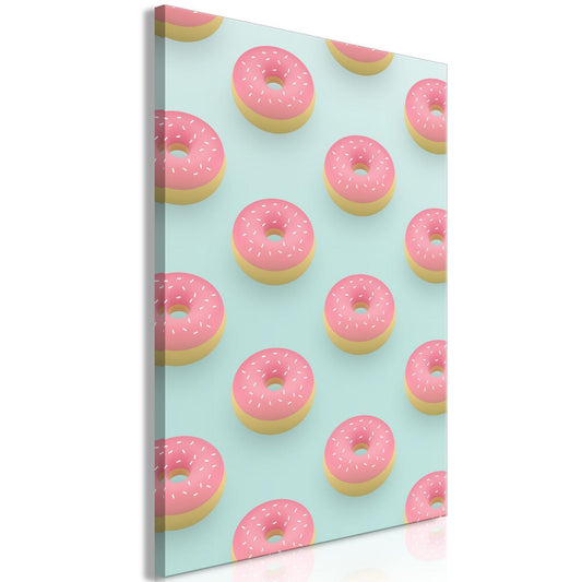 Leinwandbild - Pastel Donuts (1 Part) Vertical Artgeist