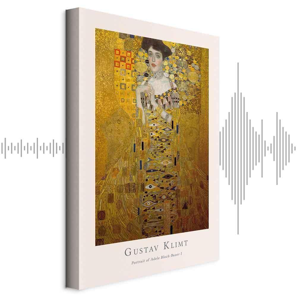 Leinwandbild - Gustav Klimt - Portrait of Adele Bloch (1 Part) Vertical