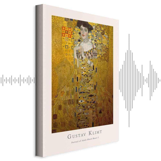 Leinwandbild - Gustav Klimt - Portrait of Adele Bloch (1 Part) Vertical