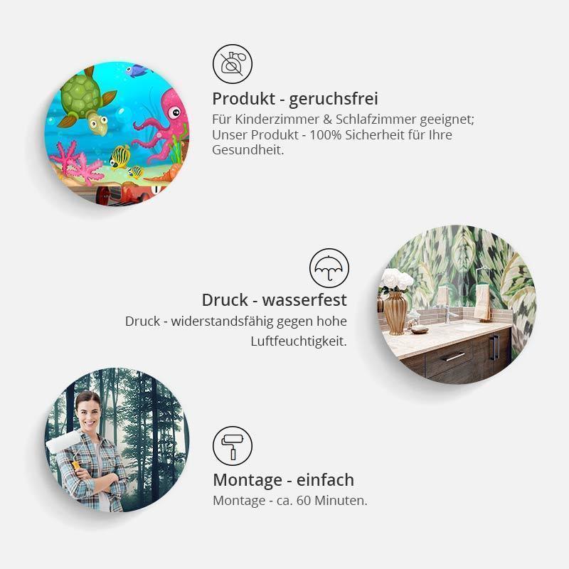 Fototapete - Minimalist Map for Children's Room