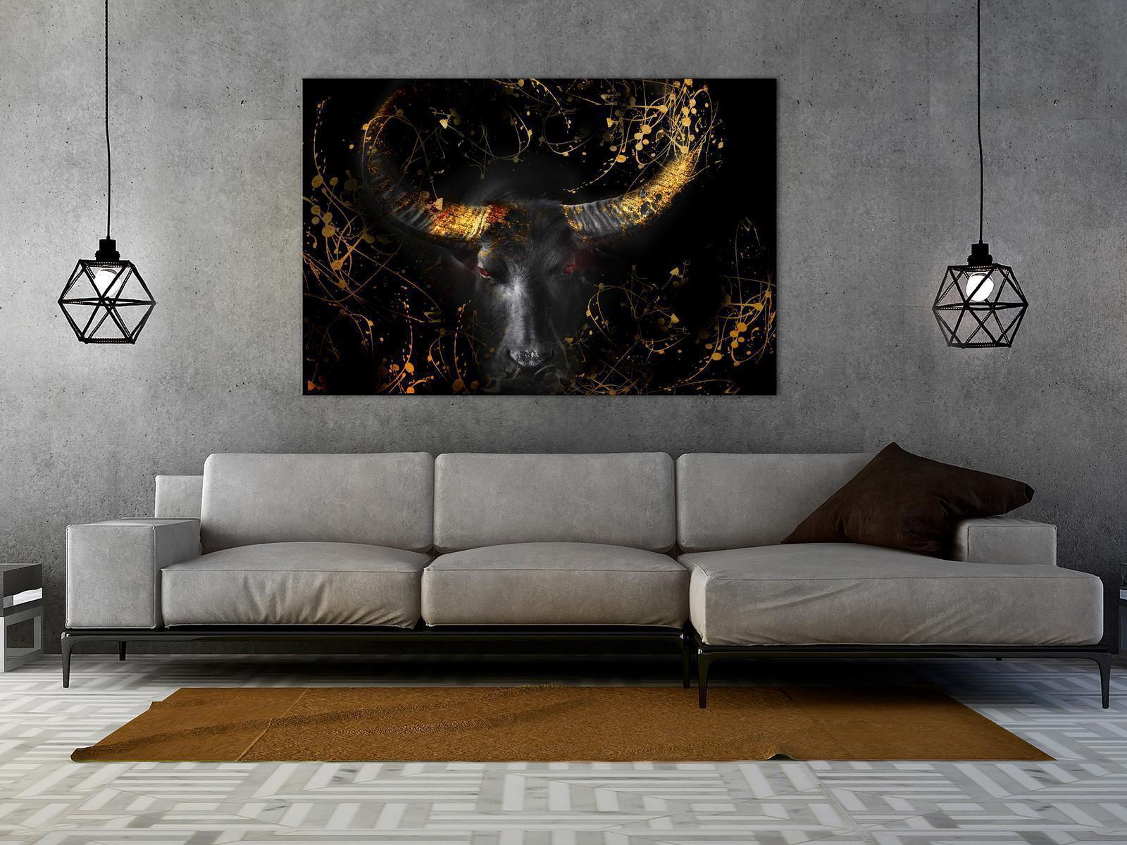Leinwandbild - Enraged Bull (1 Part) Vertical - Third Variant Artgeist