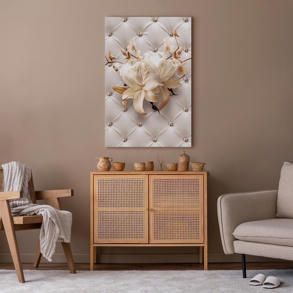 Leinwandbild - Diamond Lilies (1 Part) Vertical