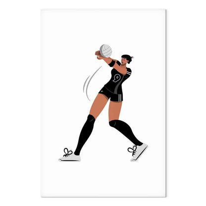 Leinwandbild - Female Volleyball Player Illustration