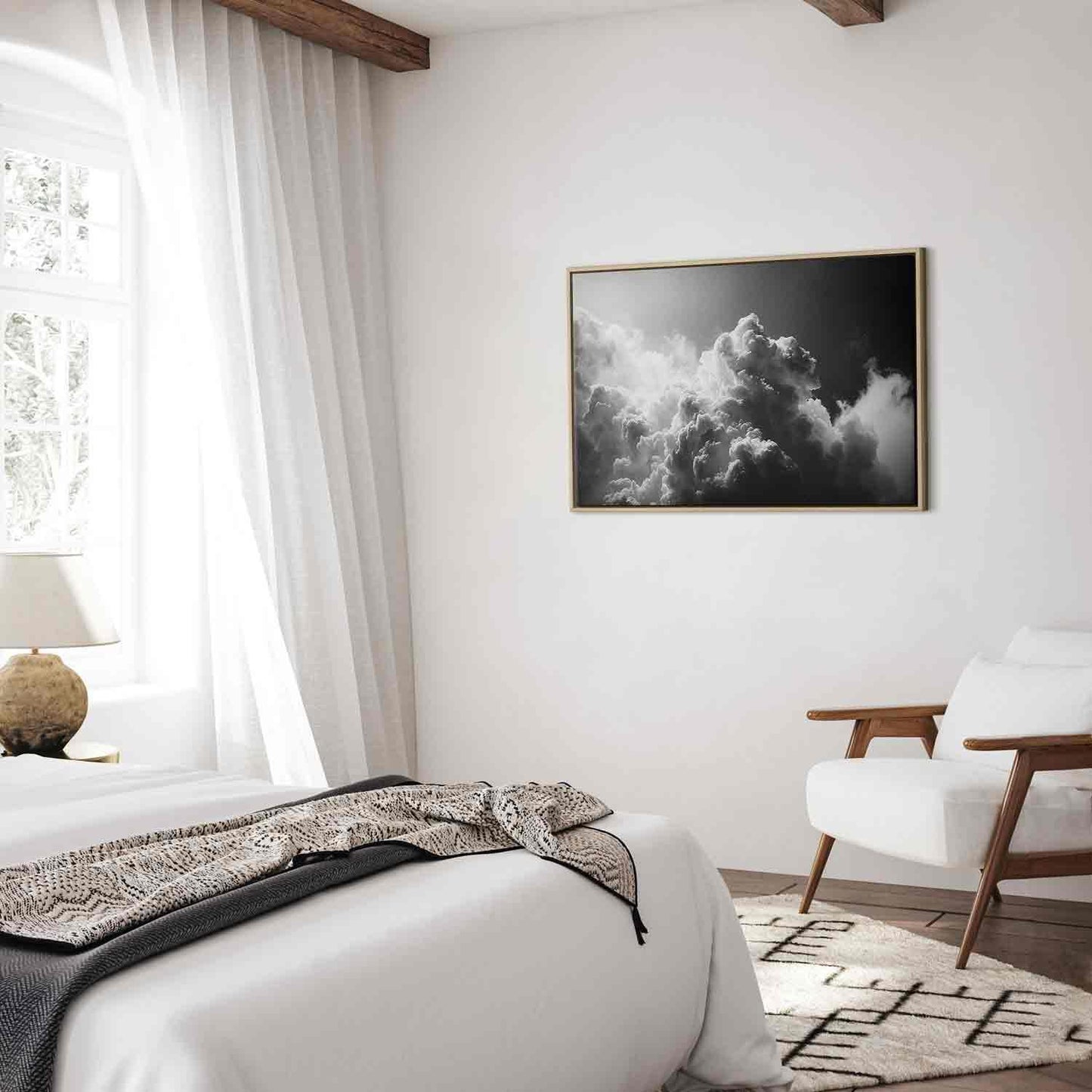 Leinwandbild - Extraordinary Phenomenon: The Sun Illuminating Dark Clouds