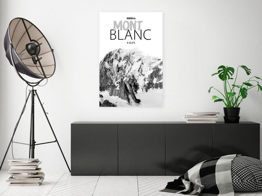 Leinwandbild - Mont Blanc (1 Part) Vertical Artgeist