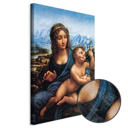 Leinwandbild - Leonardo da Vinci – Madonna With a Distaff