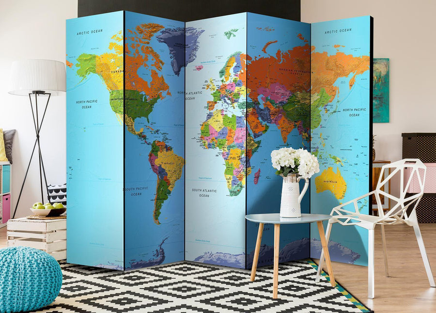 Paravent - Colourful Geography Artgeist