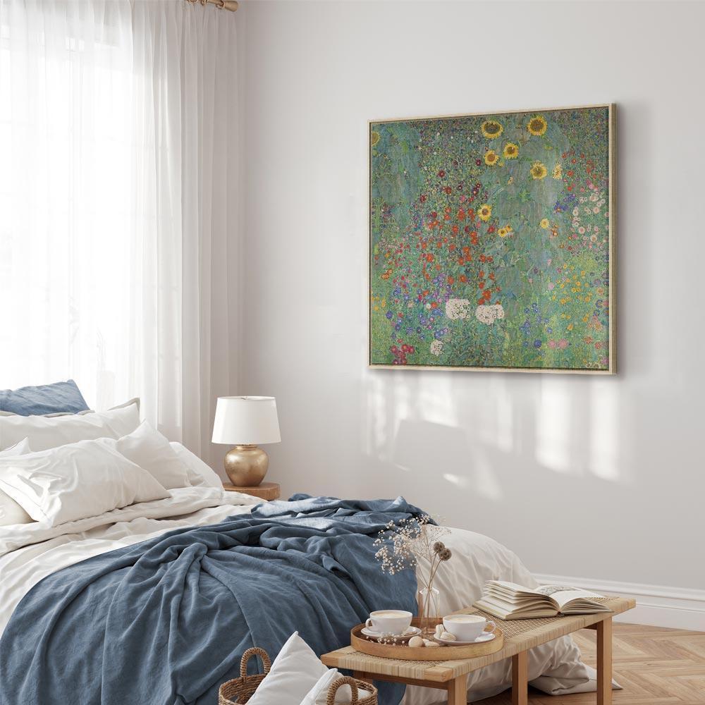 Leinwandbild - Gustav Klimt – Farm garden with sunflowers