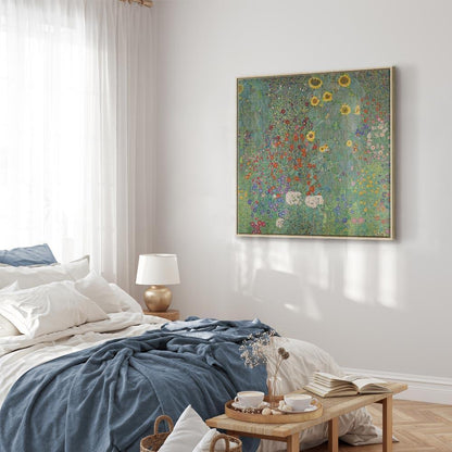 Leinwandbild - Gustav Klimt – Farm garden with sunflowers