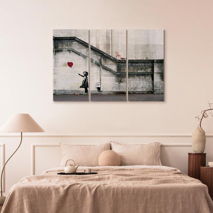 Leinwandbild - Girl With a Balloon by Banksy