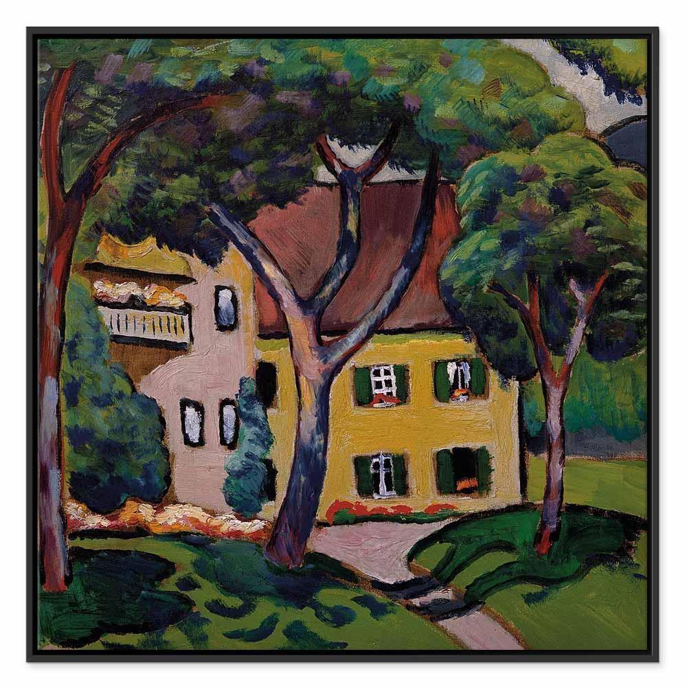 Leinwandbild - August Macke – Staudacherhaus in Tegernsee