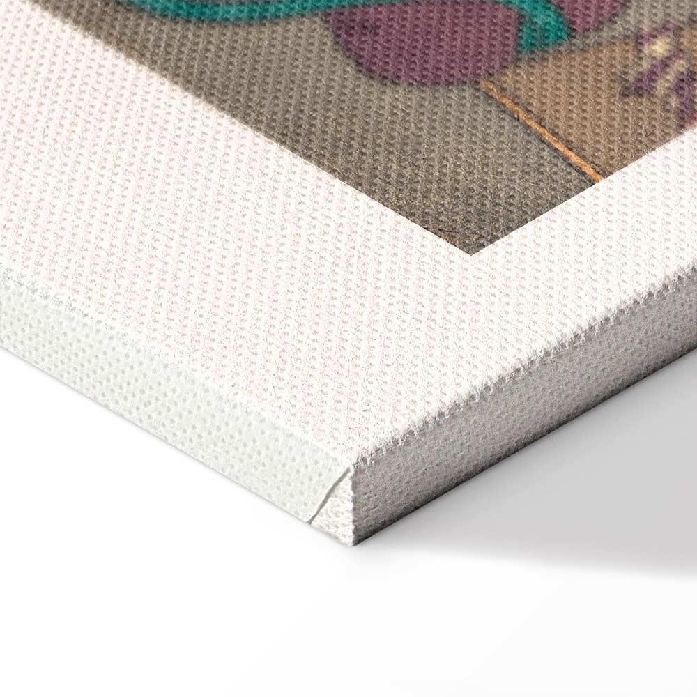 Leinwandbild - Woodcut (1 Part) Vertical