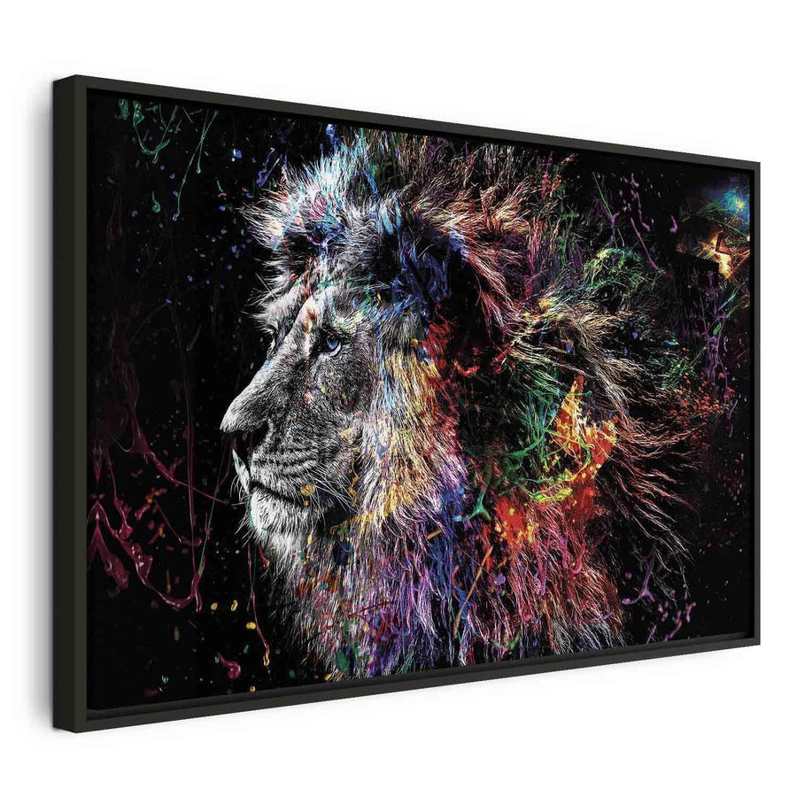Leinwandbild - Crazy Lion (1 Part) Wide Artgeist