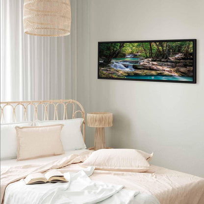 Leinwandbild - Nature: Forest Waterfall