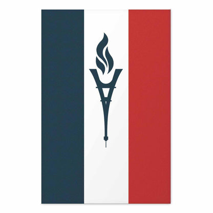 Poster - French Flag with a Torch