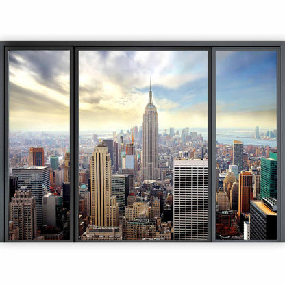 Fototapete – Stadt hinter Glas | Urbanes Design mit moderner Struktur Sawelt