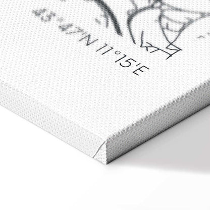 Leinwandbild - Florence Map (1 Part) Vertical