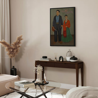 Leinwandbild - Frida Kahlo – Frida and Diego Rivera