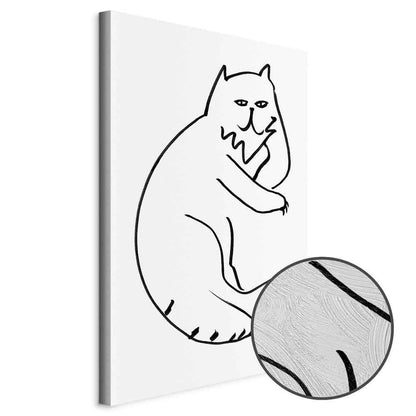 Leinwandbild - Cat Relaxing (1 Part) Vertical