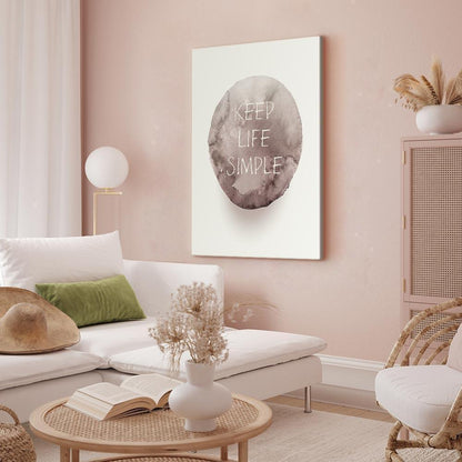 Leinwandbild - Keep Life Simple (1 Part) Vertical