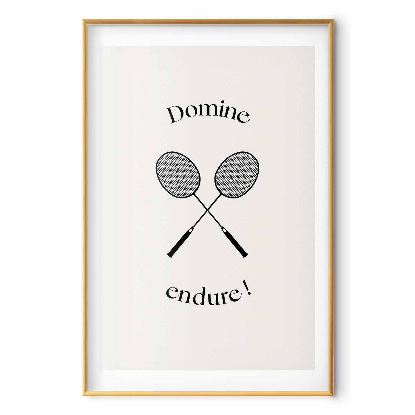 Poster - Summer Games - Badminton Rackets on a White Background