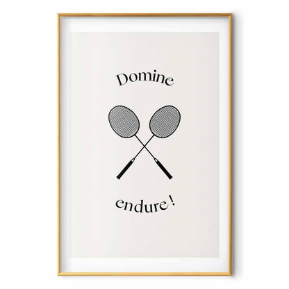 Poster - Summer Games - Badminton Rackets on a White Background