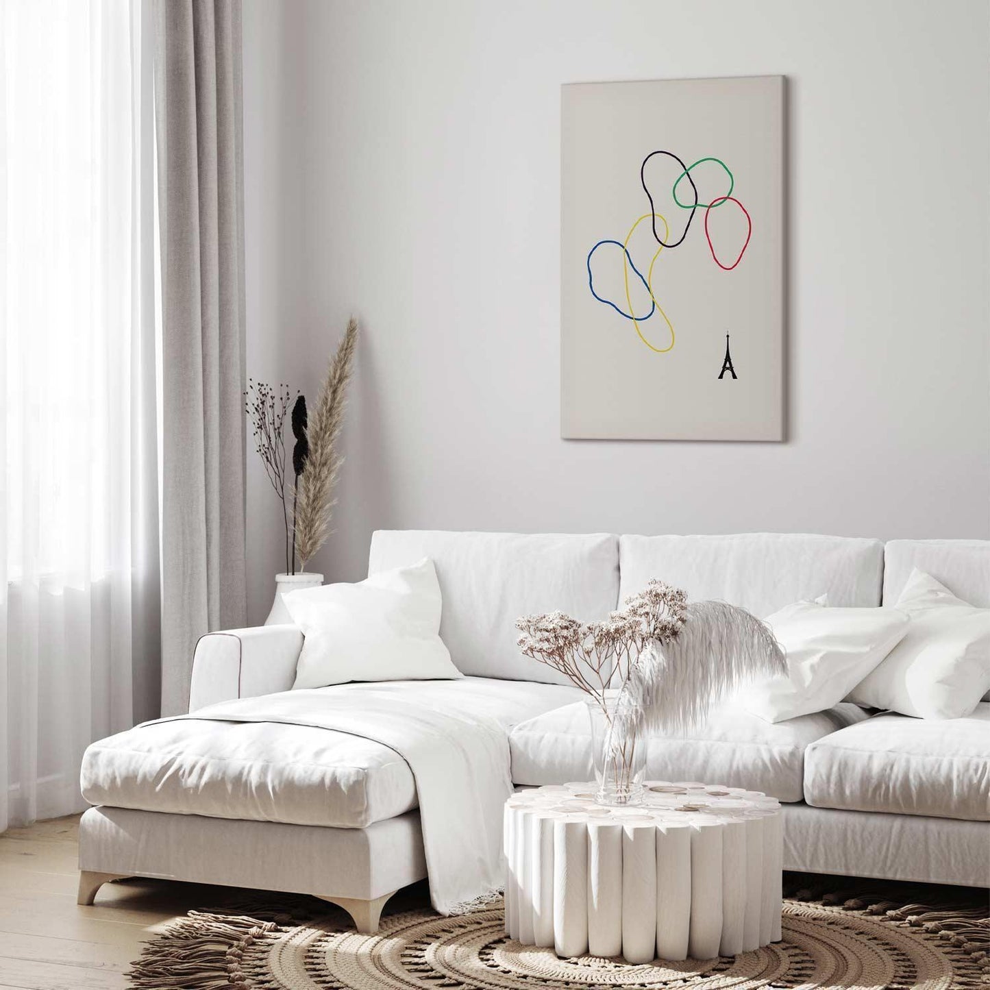 Leinwandbild - Colorful Rings - Digital Graphics - Minimalism