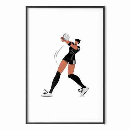 Poster - Illustration - Female Volleyball Team Player