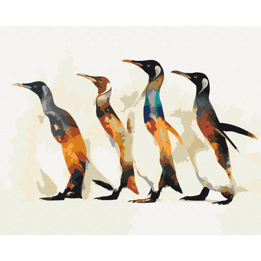 Malen nach Zahlen - Penguin Family