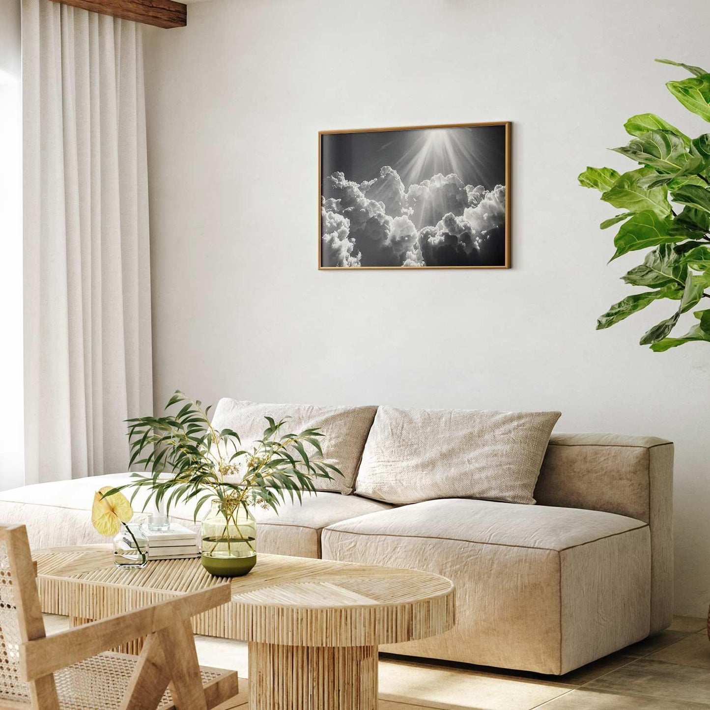 Poster - Hope in the Clouds: Inspiring Sun Rays – Awaken Emotions