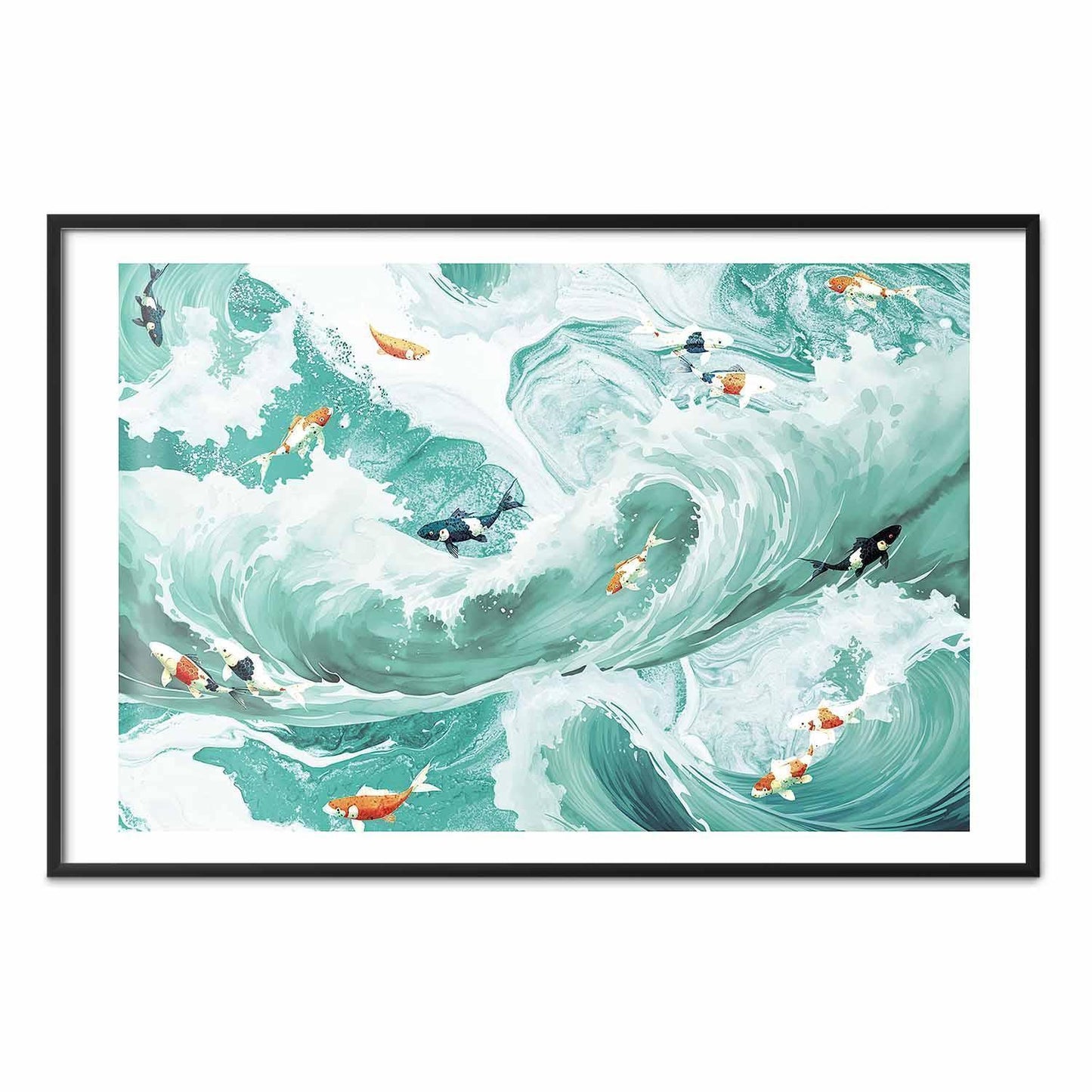Poster - Fish and Waves