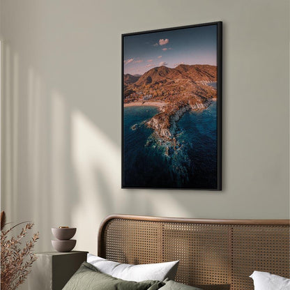 Leinwandbild - Cliff in Kalamitsi (1 Part) Vertical